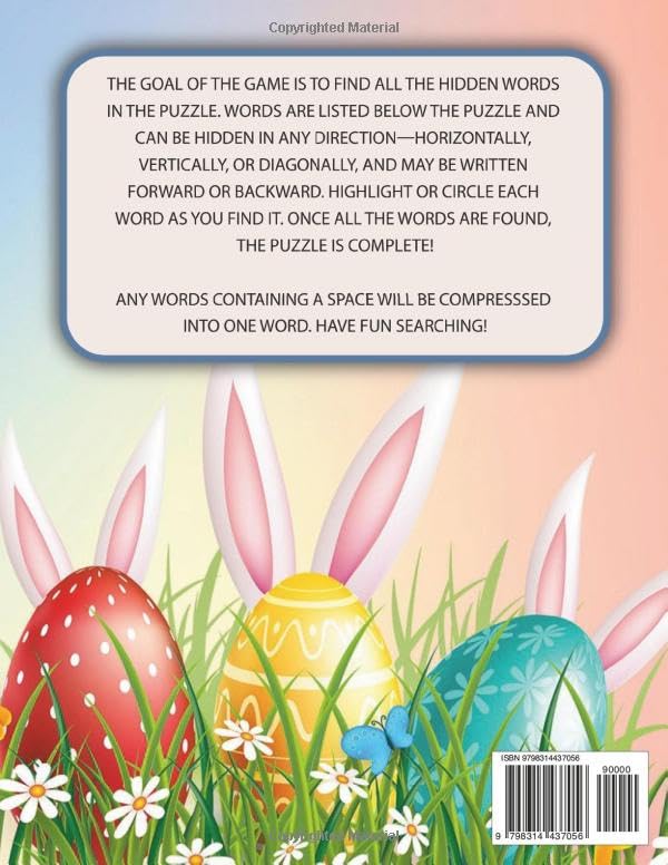 Easter Word Search Book for Adults Paperback – Large Print, March 17, 2025 - Image 3
