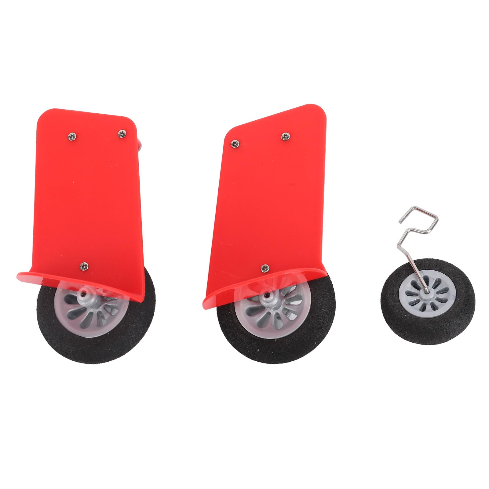 RC Airplane Front Landing Gear Sturdy Metal Plastic Replacement Wheels for WLTOYS XK A300 RC Aircraft Glider Spare Parts Red 1 Front Wheel 2 Landing Gear Wheels