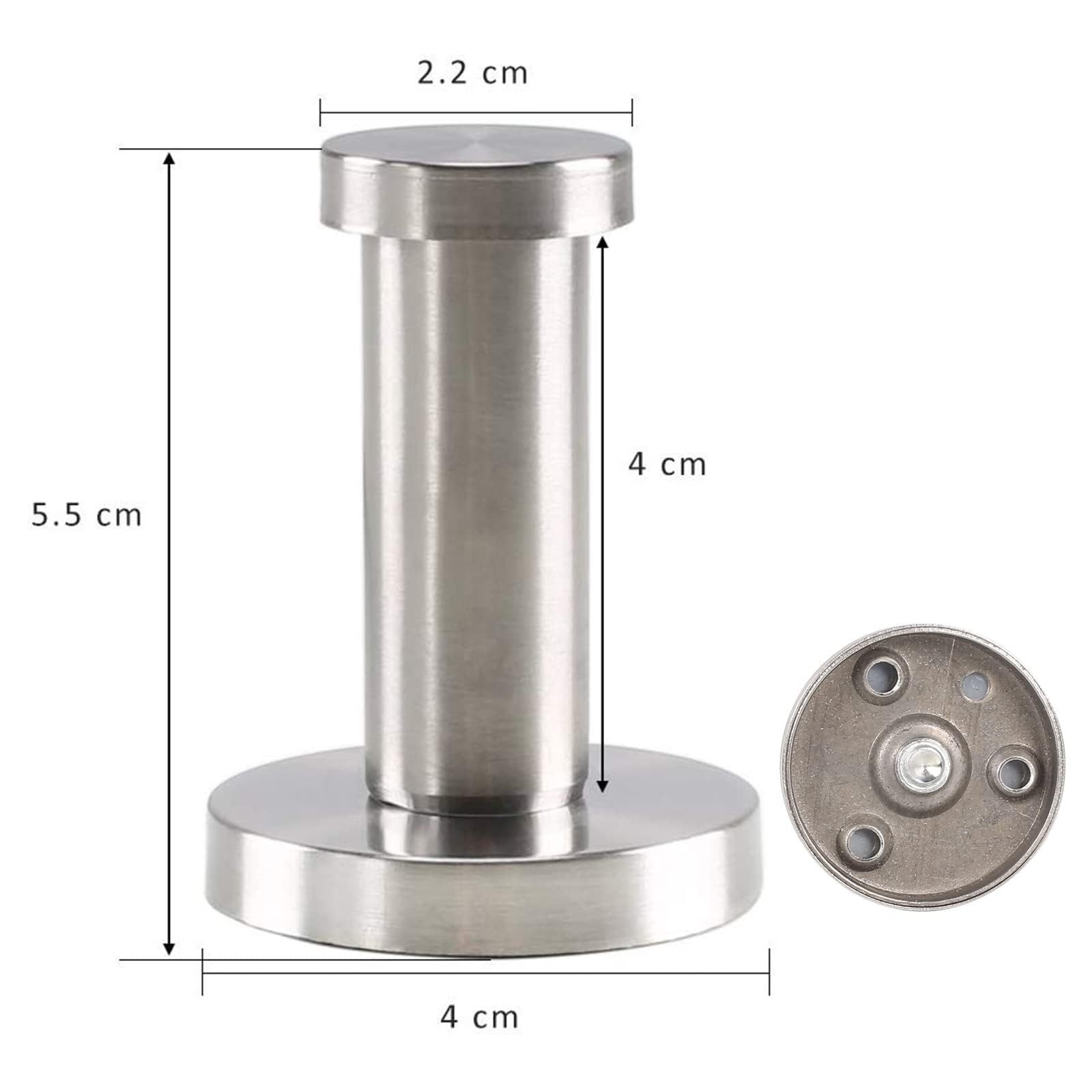 6 ganci appendiabiti appendiabiti in acciaio inox, per forare, da parete, con viti, per bagno, cucina, cappotto, asciugamani, 52 mm