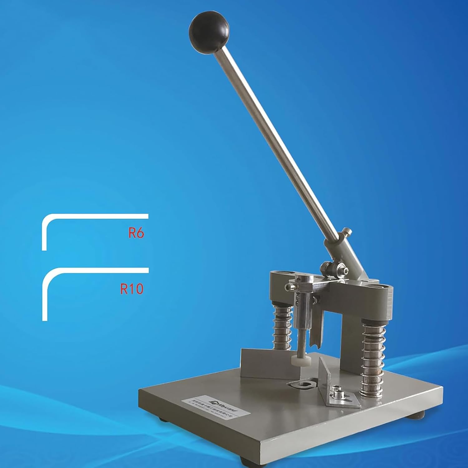 Desktop Fillet Cutting Machine, Manual Fillet Cutting Machine with Rounded Corners: R6mm/R10mm, Smooth Edge/Baffle/Feed Thickness/Corner Cutting Position Adjustable, for Paper