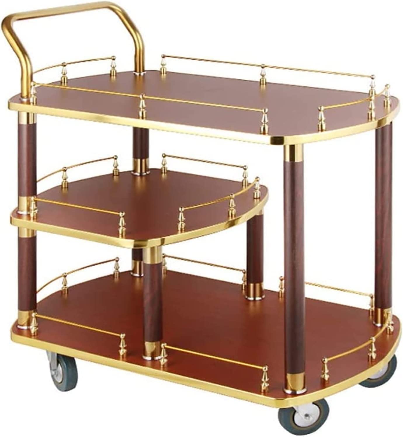 Carrello Industriale Da Bar Con Ruote, Carrello Da Cucina A Laminazione Vintage, Carrello Di Servizio In Acciaio Inossidabile E Legno Per Home Hotel Restaurant Cafe, Design Staccabile, Elegante Soluzi