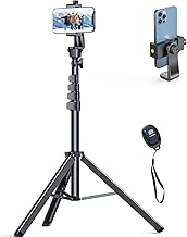 [Upgraded] Phone Tripod - 67" [360° Rotation Mount & Heavy Duty] iPhone Tripod Stand with Remote, NEXBOOM Tripod for iPhon...