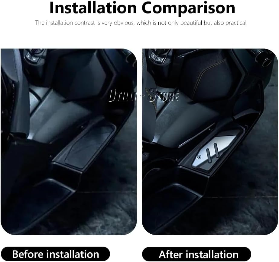 X-MAX Foot Pegs For Yamaha XMAX 300 2023 2024 Motorcycle Plate Skidproof Pedal Plate Footrest Footpad (Set - Black)