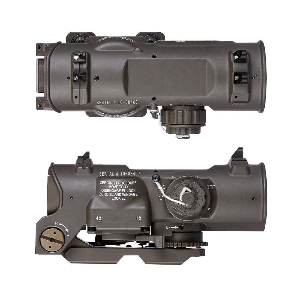 SPINA OPTICS Mirino tattico per cannocchiale 1x-4x Fisso Doppio Scopo mirino Illuminato Rosso Punto Rosso per la Caccia al Fucile (Cannocchiale 1x-4x)
