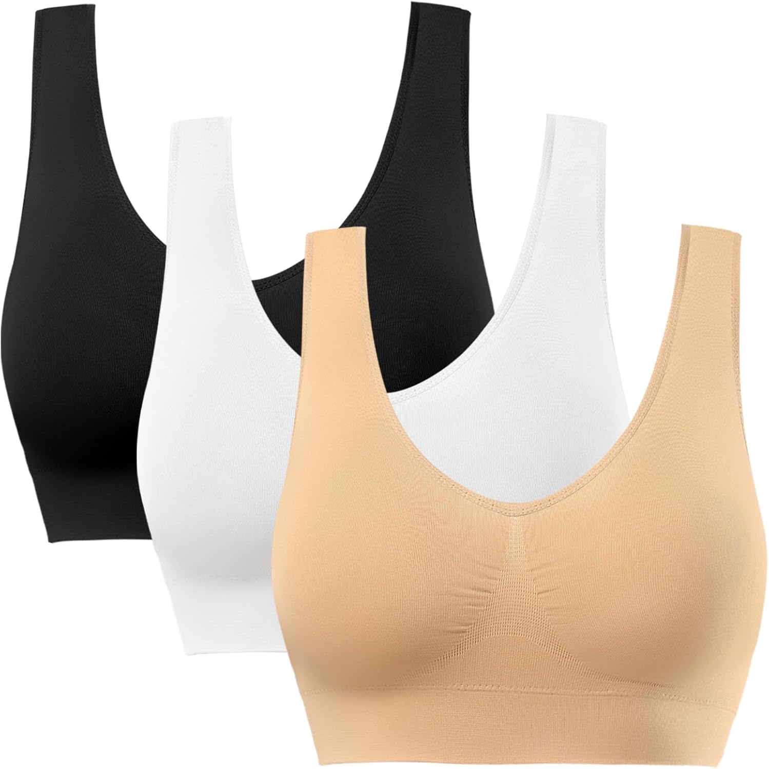 BESTENA Comfort Bra, Seamless Removable Pads Sleep Bras, Yoga Bra, Sports Bras for Women