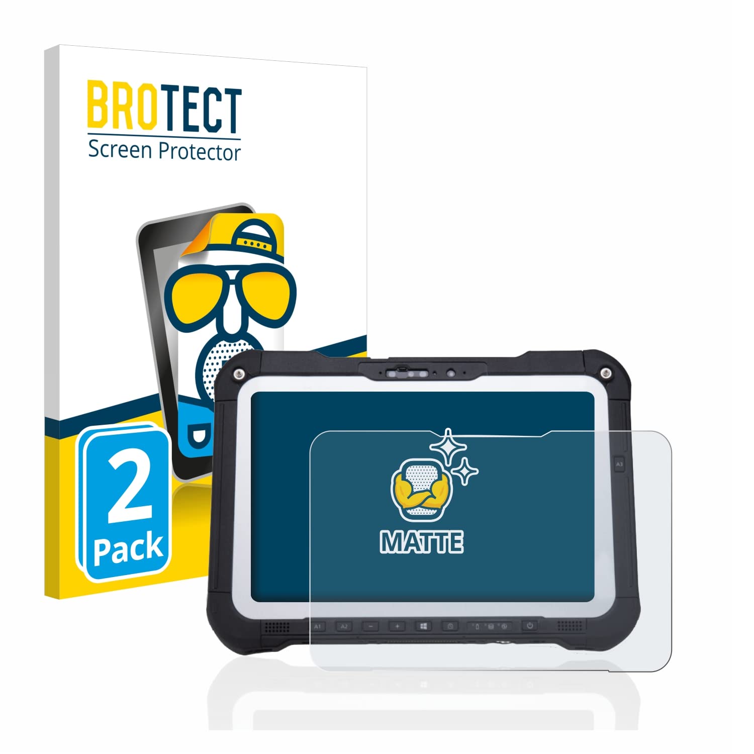 Brotect Protection Ecran Anti-Reflet pour Panasonic Toughbook FZ-G2 / Toughbook G2 (2 Pièces) - Film Mat