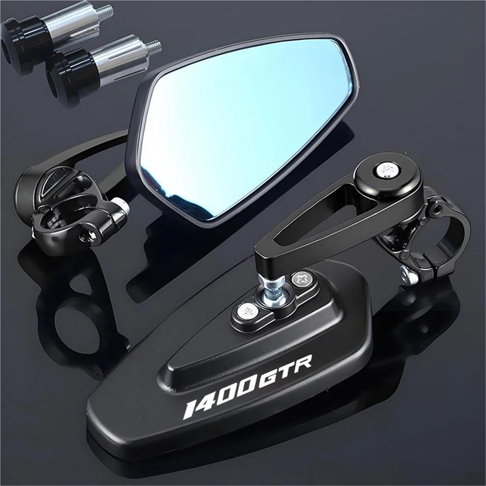Espejos retrovisores de 22 mm para manillar de motocicleta y scooter Kawasaki GTR1400