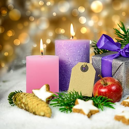 Miniatura 3 de Paquete de 12 velas de pilar rosas de 2 x 3 pulgadas para el día romántico de San Valentín, velas de columna sin perfume para el hogar,