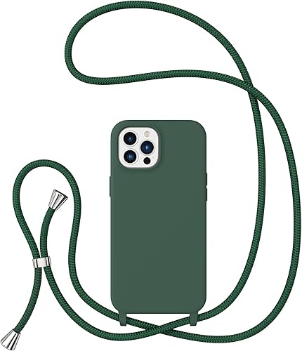 Miniatura 319 de ZTOFERA Funda para iPhone 13 Pro con correa, funda cruzada para teléfono con cordón ajustable para el cuello para el hombro, silicona suave a prueba