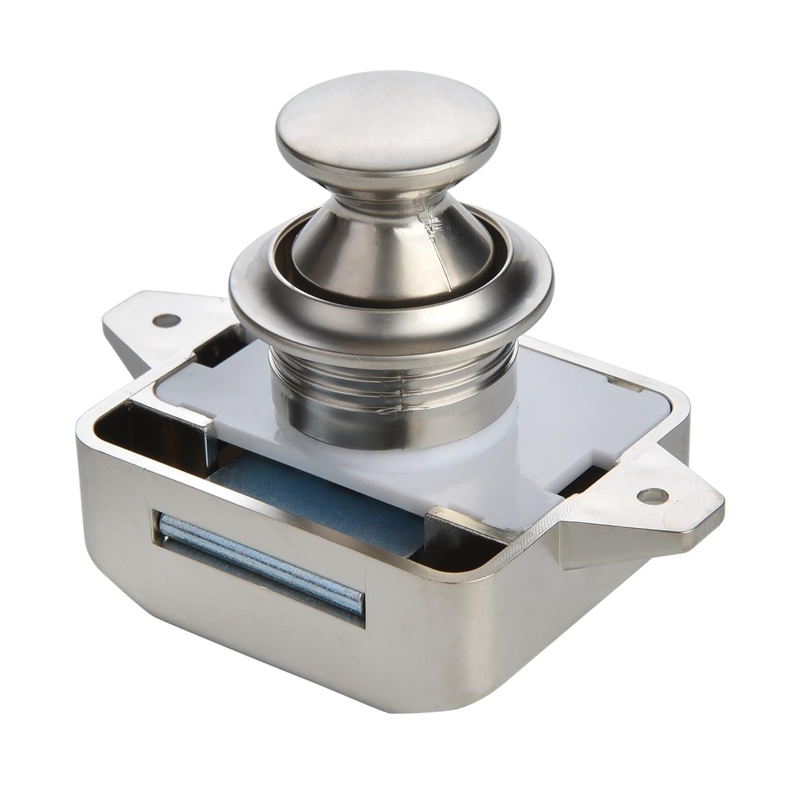 Camper Car Push Lock 20 mm RV Caravan Boat Motor Cabinet Home Cabinet Przycisk zamykający zamki do mebli sprzętowych 10 sztuk (Big Pearl Nikel)