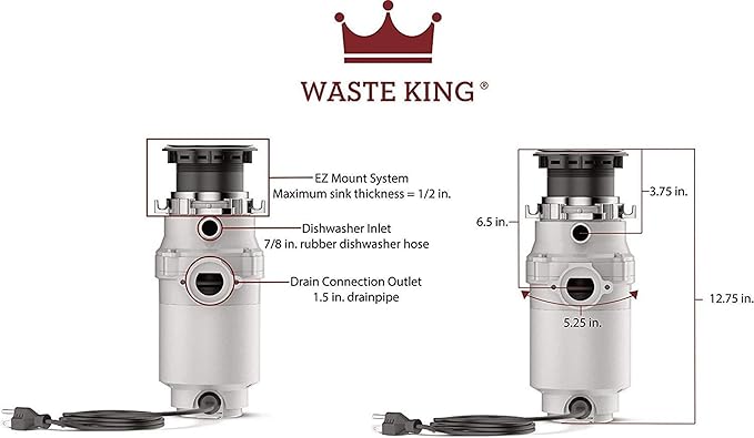 Triturador de Basura para Cocina Waste King L-111 miniatura 3