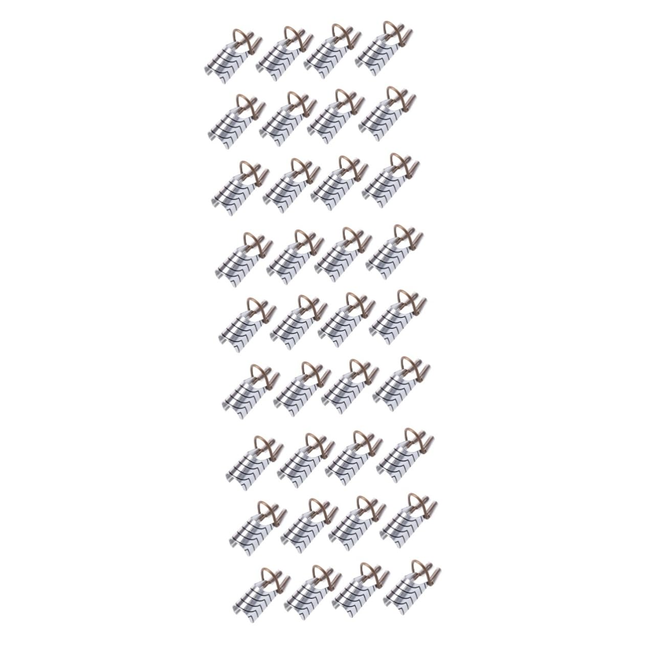 Healvian 45pezzi Forme Per Unghie Alluminio Riproponibili e Pratiche Per Estensione Unghie Strumento Per Nail Art Per Manicure Argento