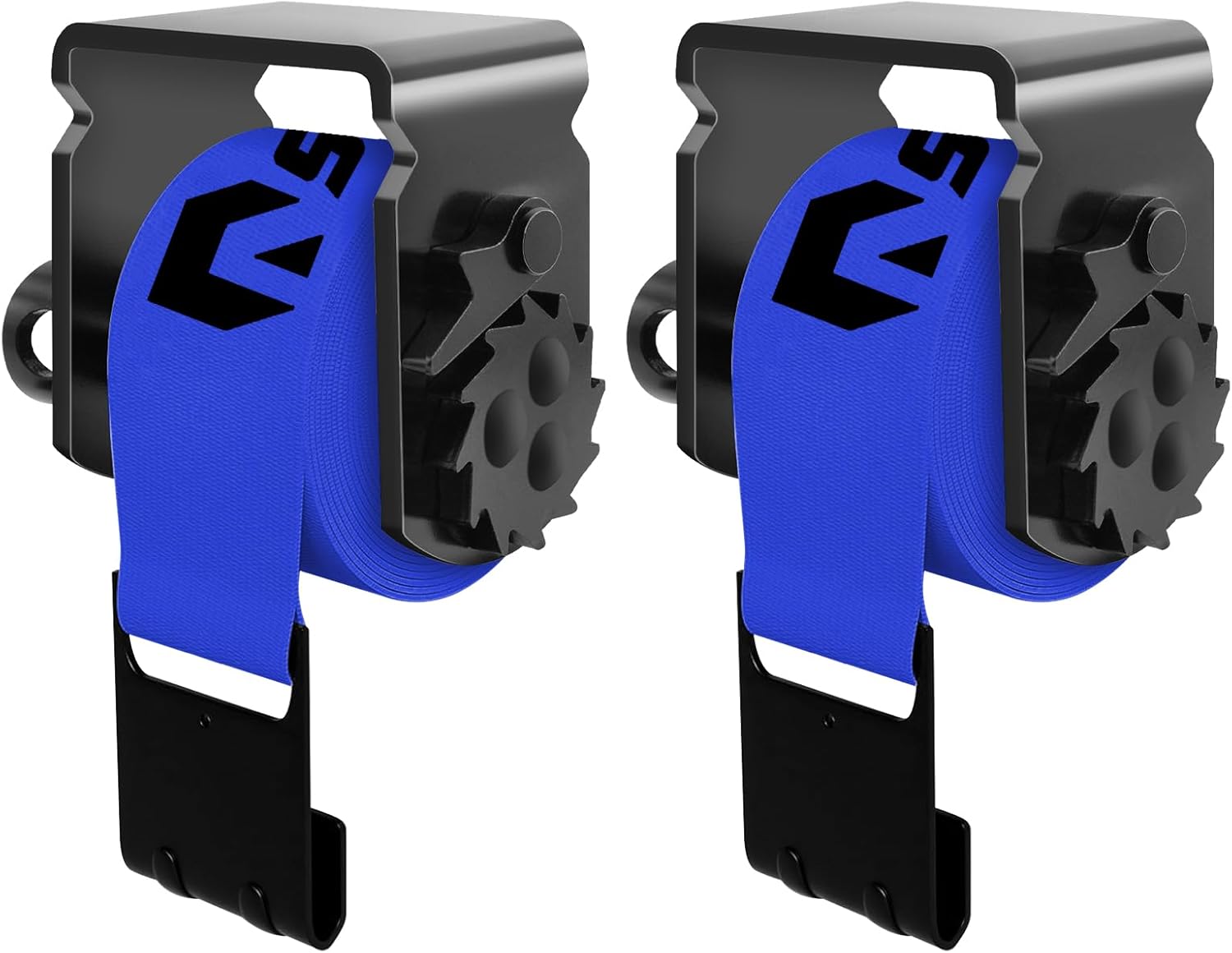 4 Pack Sliding Winch for Flatbed Trailer, Flatbed Tie Down Kit Include 2 Pack 4 inch Flatbed Winch Straps 30 Ft Blue, Flatbed Equipment Accessories for Tie Down System