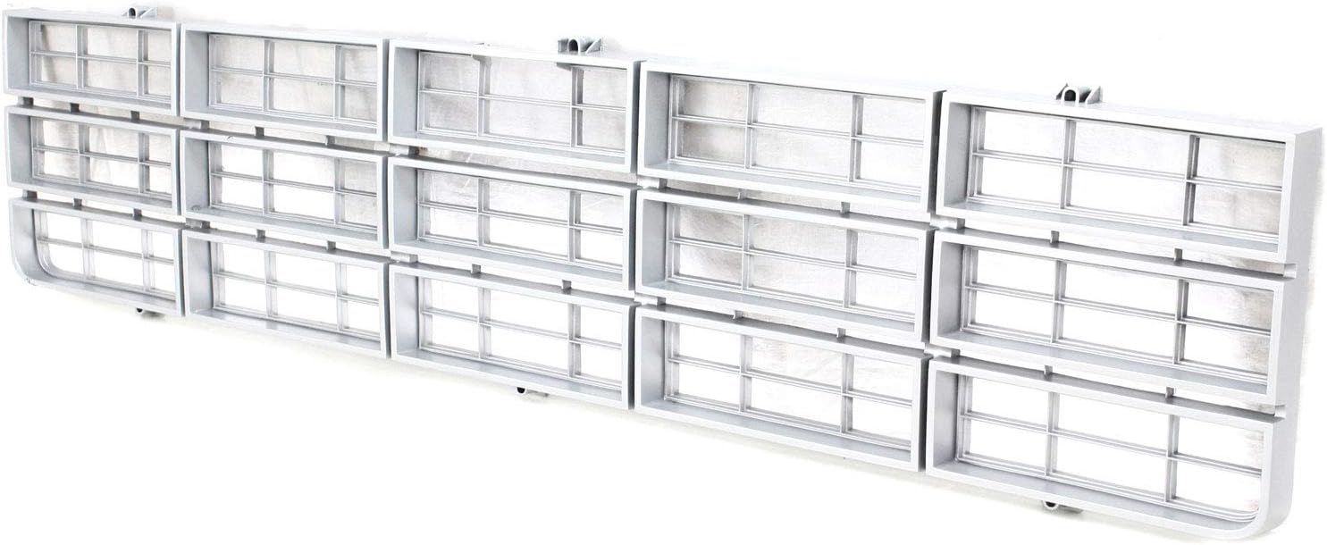 Garage-Pro Grille Assembly - Compatible with 1977-1980 Chevrolet C10, K10, C20, G20, P30 Silver Shell and Insert