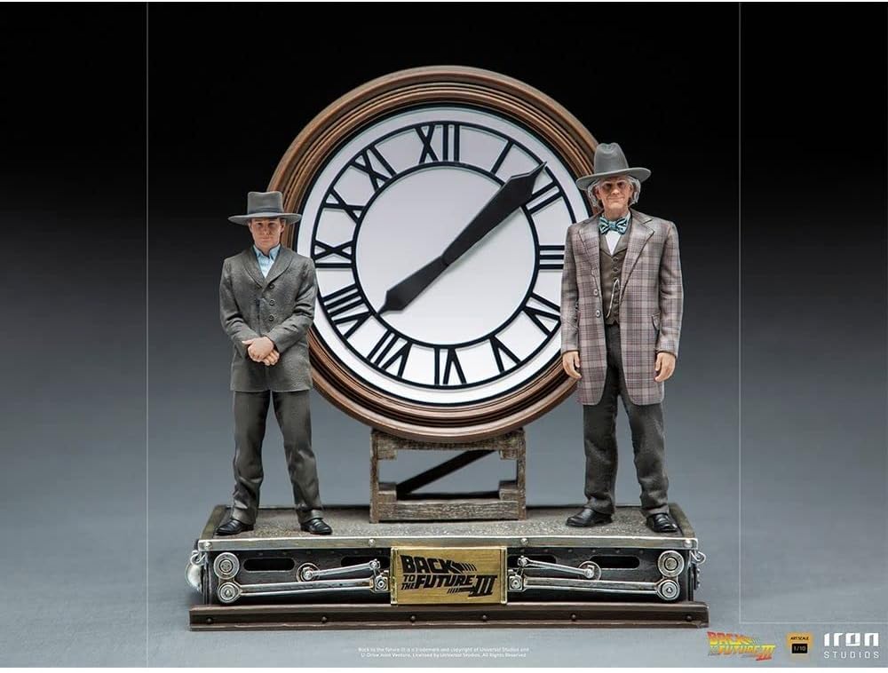Iron Studios - Back to The Future - Art Scale 1/10 - Marty and Doc at The Clock Statue