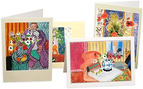 Caspari Matisse - Tarjetas de notas en caja, 8 tarjetas de notas y sobres