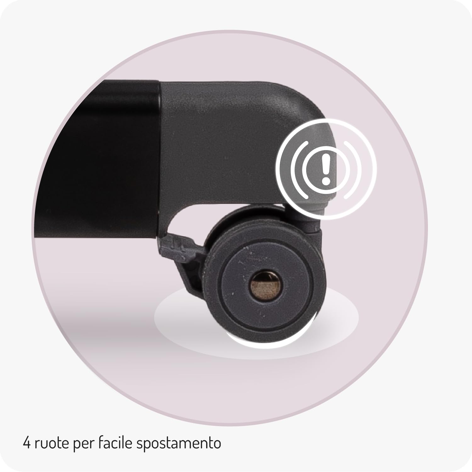 Momi REVO Lettino multifunzionale, con regolazione dell'altezza su 6 livelli da 72 a 82 cm, con rotelle, materassino incluso, cinghie di fissaggio, zanzariera e barra giochi