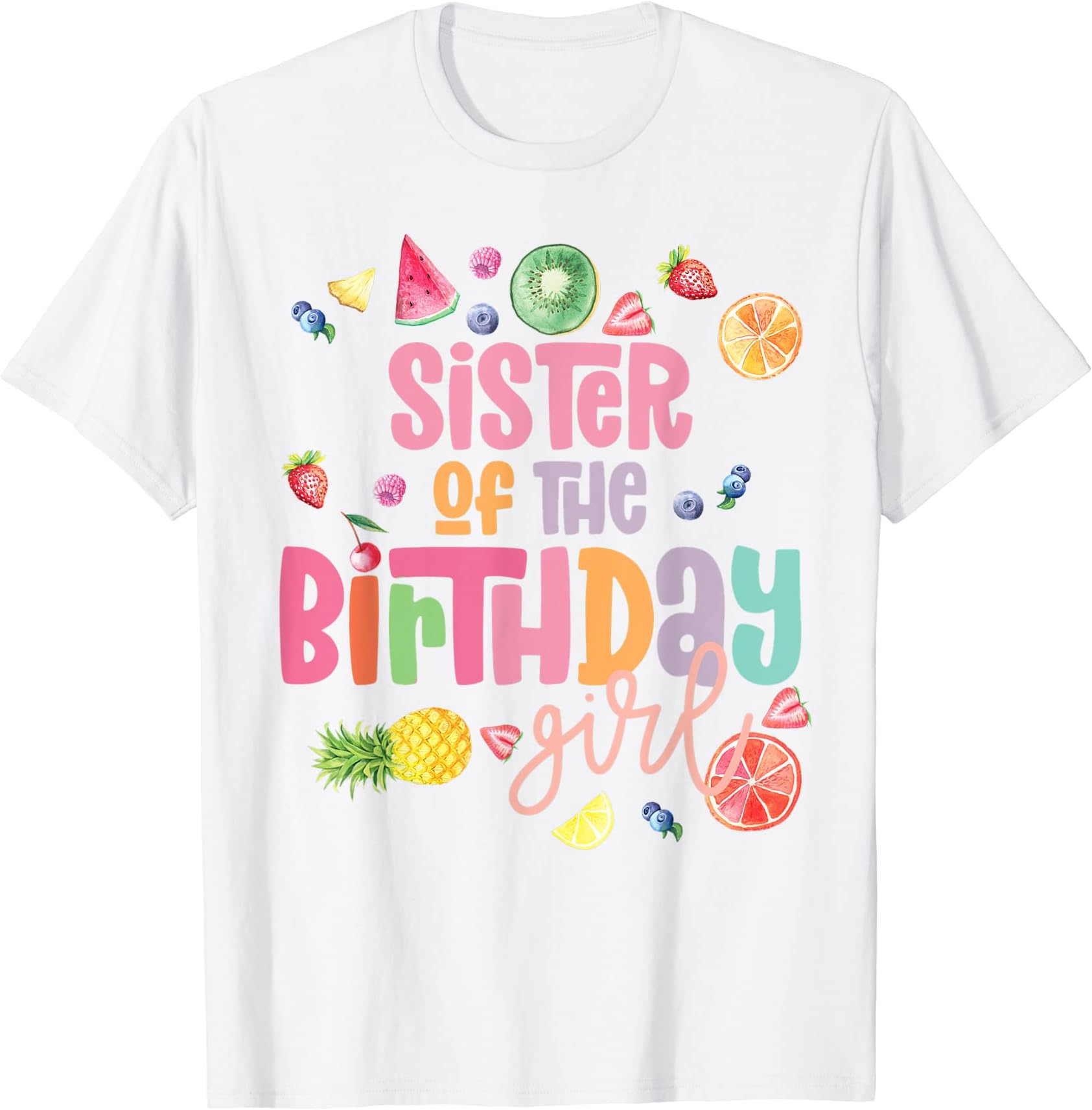 Twotti Frutti Tropical Birthday Party Theme FamilySister Twotii Frutti 2-Year-Old Fruit Tropical Birthday T-Shirt