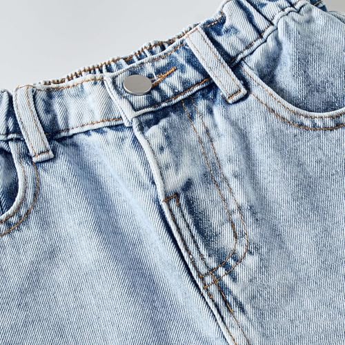 Girls High Waist Jeans Wide Leg Baggy Denim Pants Summer Fashion Trendy Y2K Streetwear Clothes for Teen Comfortable4