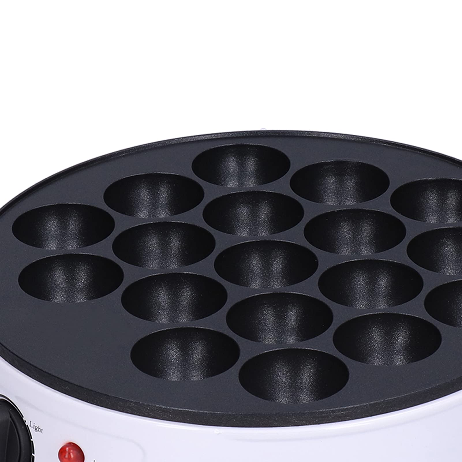 Gaufrier Takoyaki Électrique, 750W, 18 Trous, Plaque Antiadhésive, Chauffage Bilatéral, pour la Préparation de Boulettes de Poulpe, 220-240V