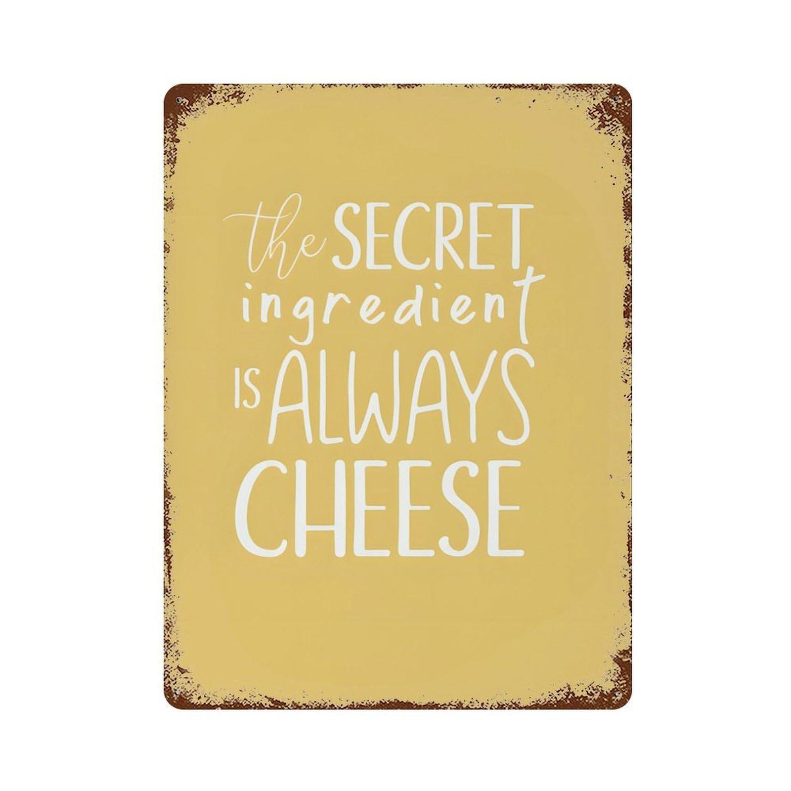 xiaoxiaoshen The Secret Ingredient Is Always Cheese Wall Decor Art Metal Tin Poster Modern Home Decor Art Home Bar Shop Decorations Vintage Sign 40x30cm