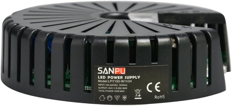 Promo Discount Up To 70% Off 150W Power Supply Unit 24V 6A Constant Voltage 24VDC LED Driver 110V 120V AC to DC Transformer Converter DIY Best Choise (SANPU LPY150-W1V24)
