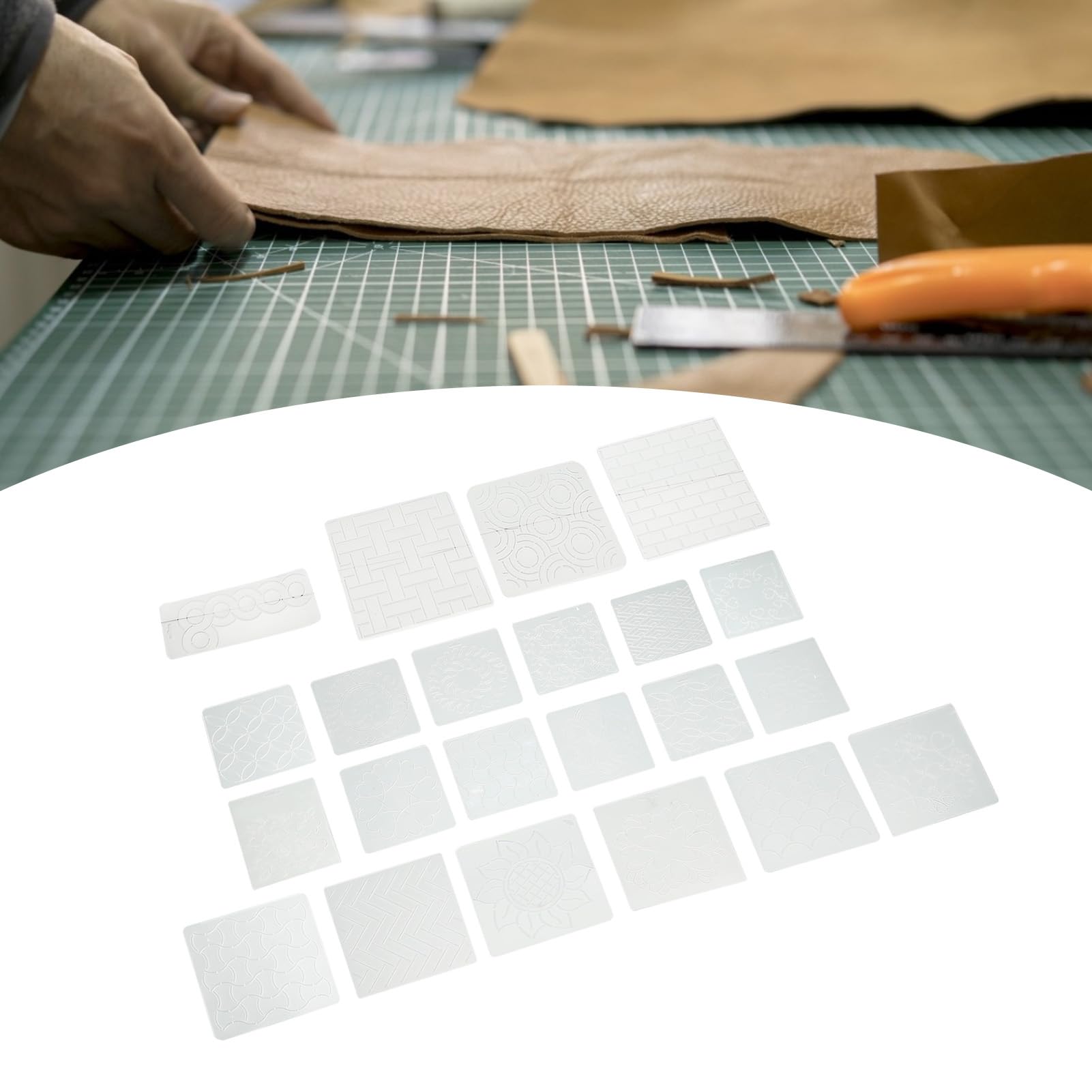 Set di Modelli per Quilting da 22 Pezzi, Modelli di Taglio per Quilting in PP Satinato per Quilting, Righello per Macchina da Cucire, Modelli per Trapunta Patchwork a Mano Fai da