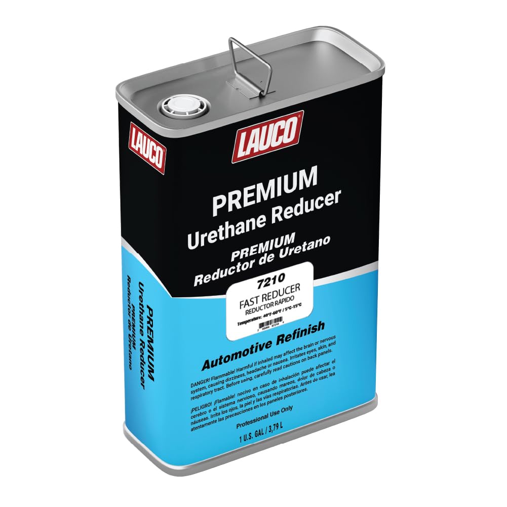 LAUCO Fast Urethane Grade Reducer (7210), 1 Gallon, 40°F - 60°F - For Automotive Paint and Industrial Paint Use - High Performance Automotive Grade