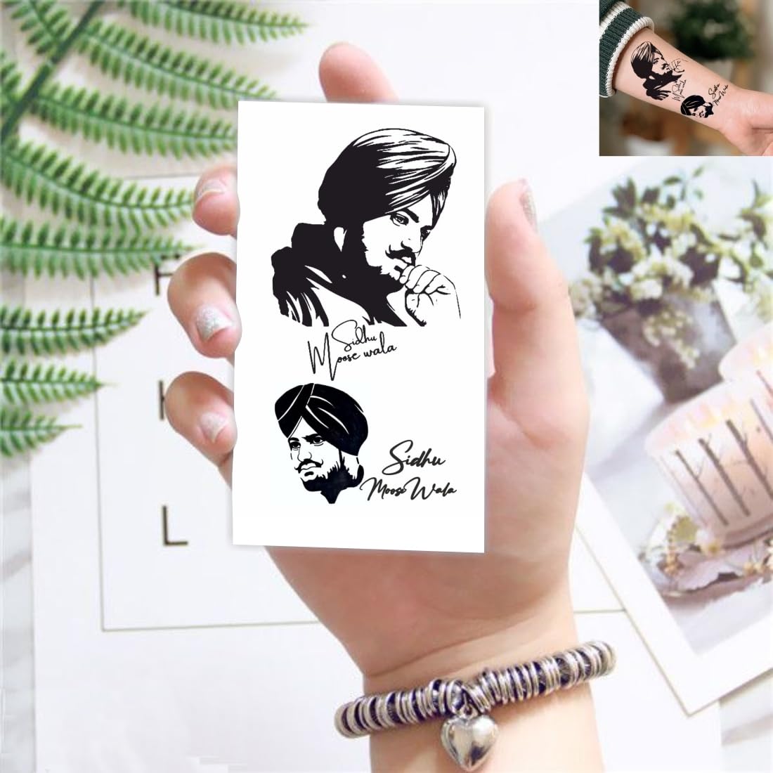 Sidhu Moose Wala Punjabi Singer Tattoo Temporary Tattoo Stickers For Male And Female Fake Tattoo Waterproof Tattoo body Art-picture-35