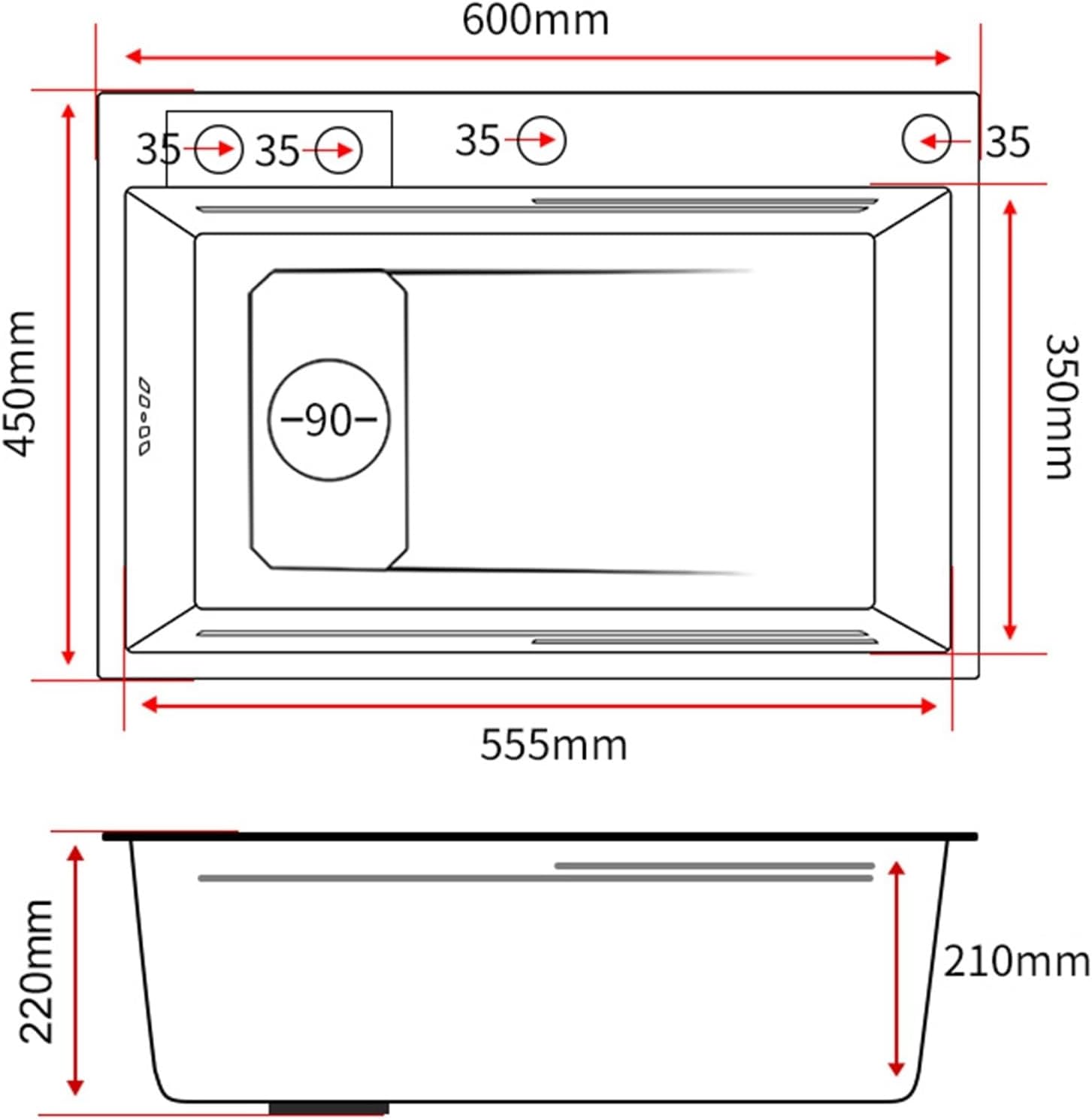 Multifunctional Kitchen Sink, Nano Waterfall Faucet Sink, Single Basin, with Pull-Out Faucet, Suitable for Bars, Rvs,D