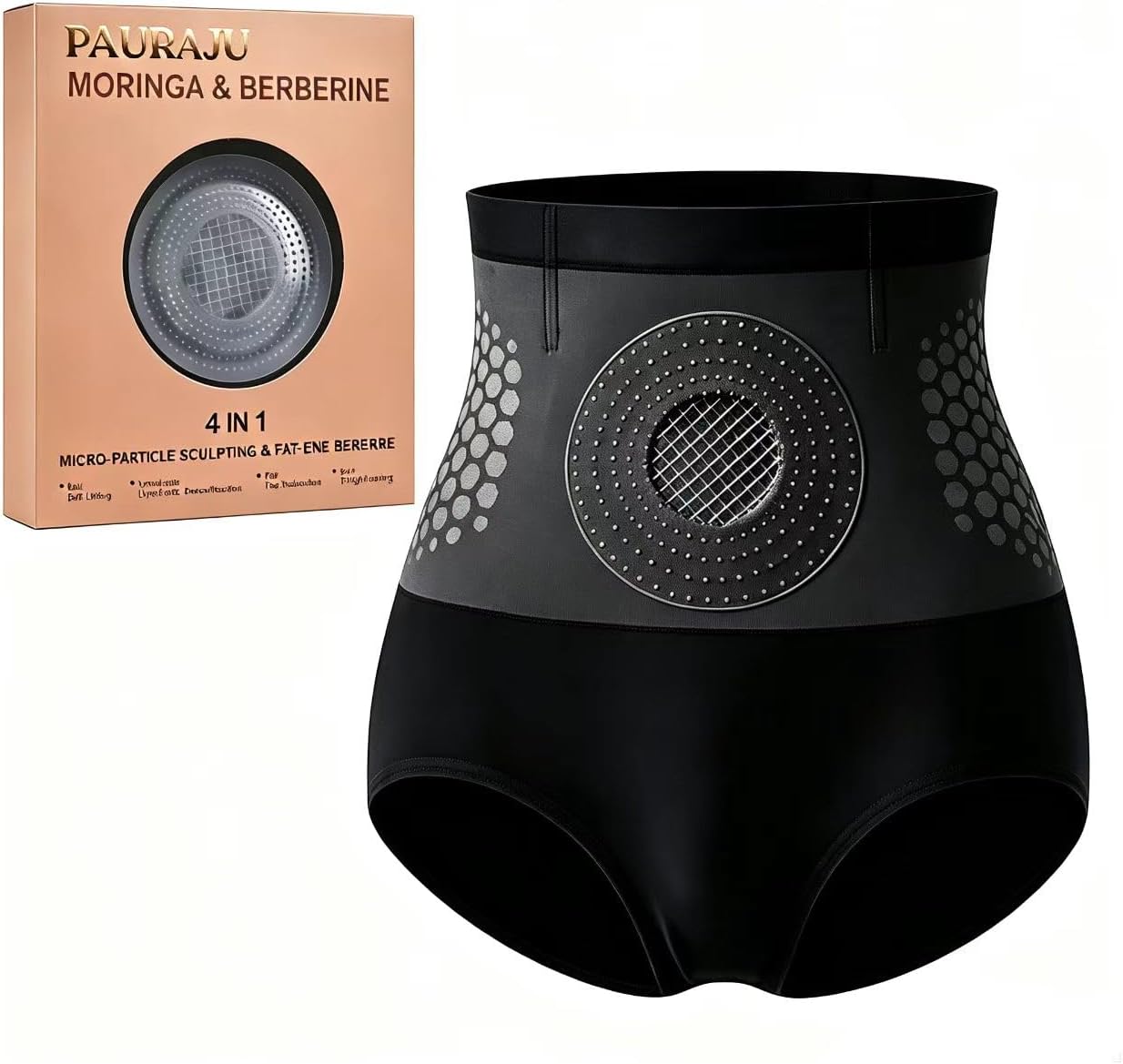 4-in-1 Shorts for Women, High Waisted Tummy Control Shapewear, Seamless Yoga Panties, Firming & Sculpting Underwear