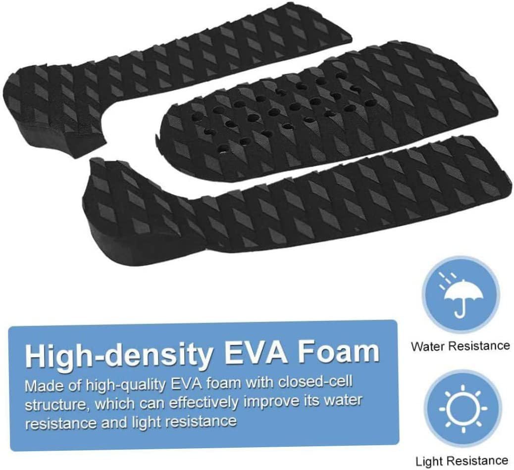 Luocute Pad di Trazione del Mazzo di Surf, Accessorio per Surf Versatile Anti Slip Trimmable Eva Accessori di Surf Versatili per Paddle di Paddle di Longboard di Yacht (Black)