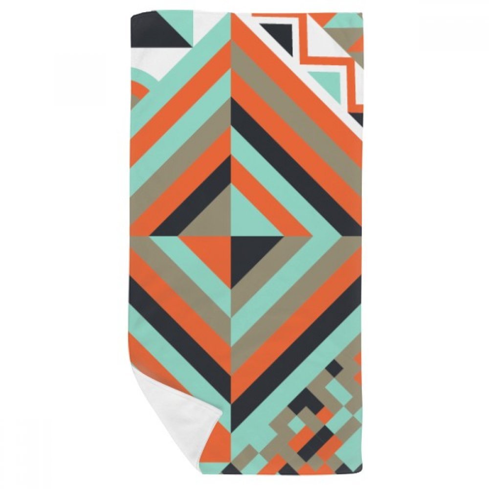 Serviette de bain doux et gant de toilette multicolore