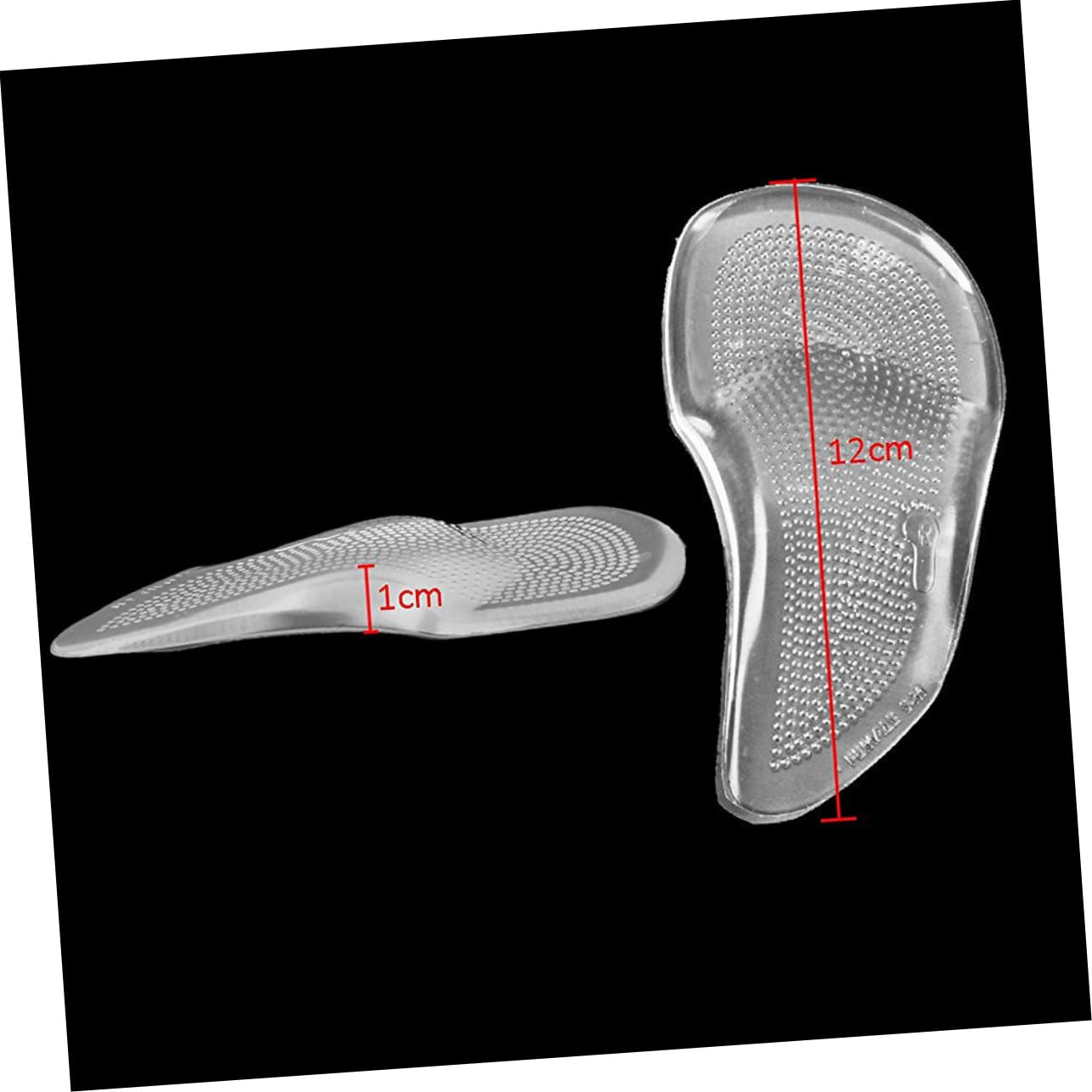 NOLITOY Silicone Gel Arch Pad Inserts for Men Pack of 2 Flat Insoles Foot Care Insoles Heel Pads Orthotic Inserts for