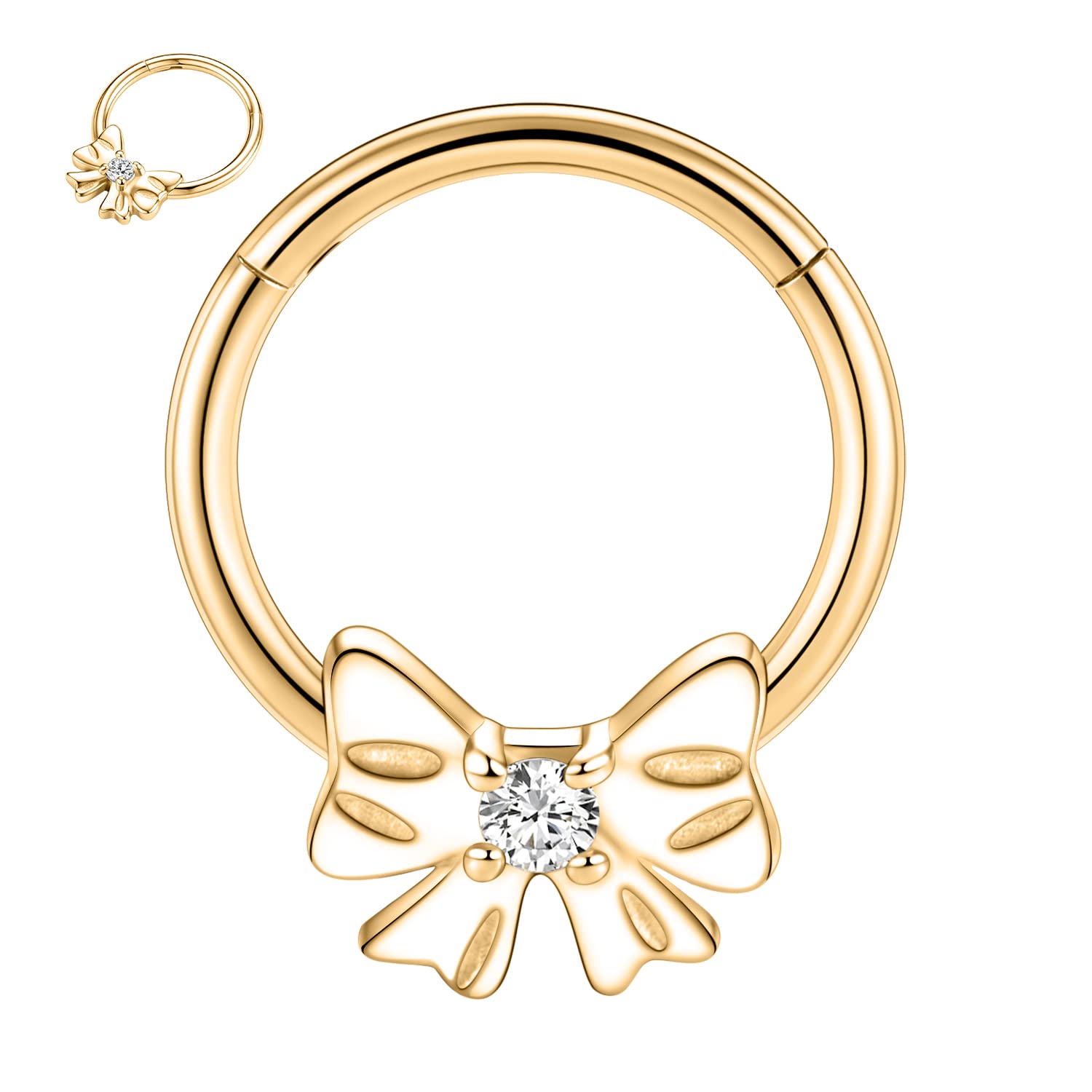 hengkaixuan Unique Animal Shape Septum Nose Ring Septum Jewellery 16G Daith Earrings Surgical Steel Nose Hoop Septum Clicker Conch Piercing Jewellery Rook Helix Tragus Cartilage Lobe Hoop Earring — view 19