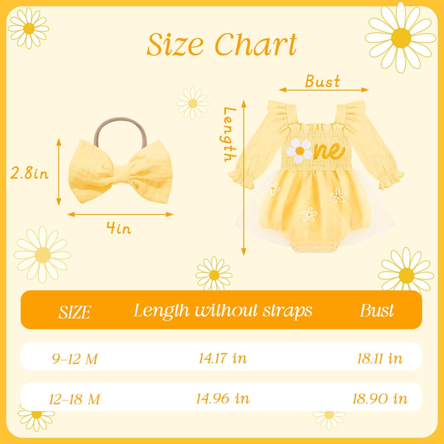 HONGTEYA Baby Girl 1st Birthday Outfit First Birthday Gifts Long Sleeve Tulle Dress One Year Old Bodysuit Clothes - Image 7