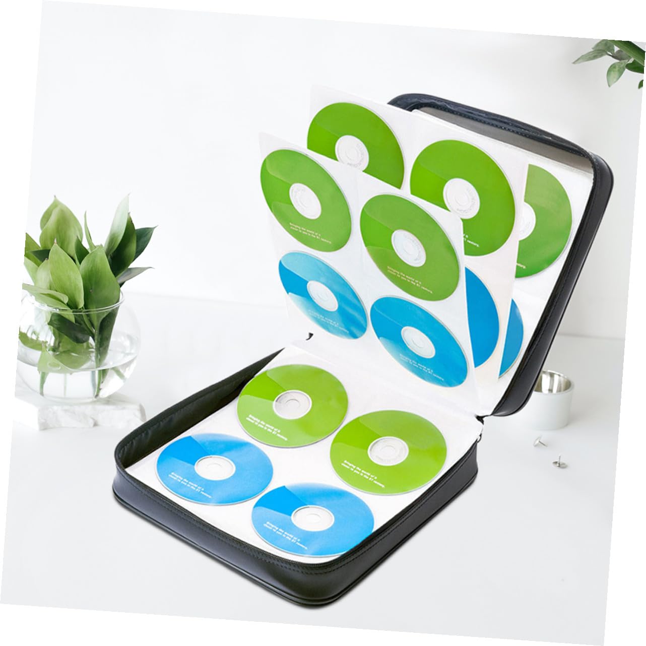 GALPADA Custodia per CD da 160 Posti in Pp Nero Organizer Dvd Portatile Grande Capacità e Protezione Anti-graffio per Viaggio e Casa