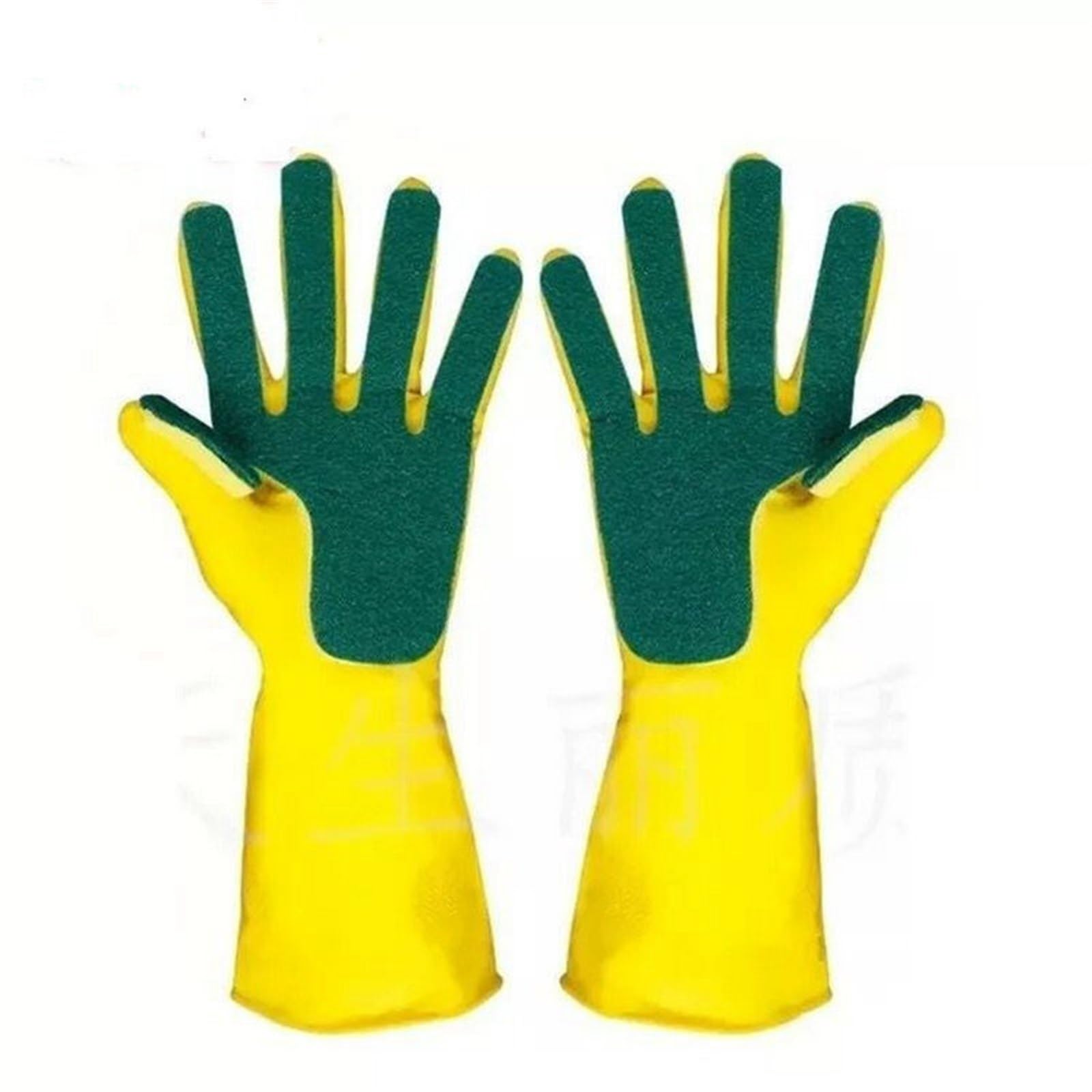 Guantes de trabajo de goma Guantes De Cocina for El Hogar, Limpieza Goma Látex, Y Lavado Esponjas