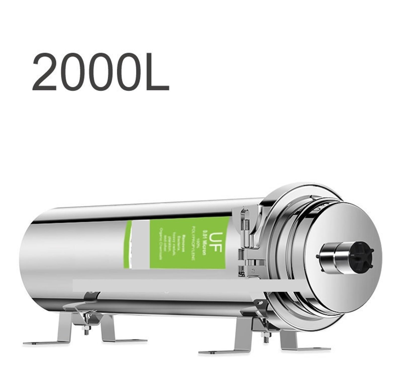 System filtrowania wody, Element filtrujący 0,01 mikrona ze stali nierdzewnej System filtrowania wody pod zlewem i niższy koszt wymiany elementu filtrującego, 5000 l/h(2000L)