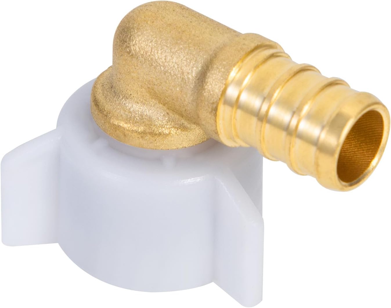 PEX 1/2" x 1/2" NPT Female Threaded Swivel Elbow NPSM Brass Crimp Fittings, Pex Fittings 1/2 inch 90 Degree Swivel Female Adapter For RV Pex Faucet Connector(2PCS 1/2" Elbow)