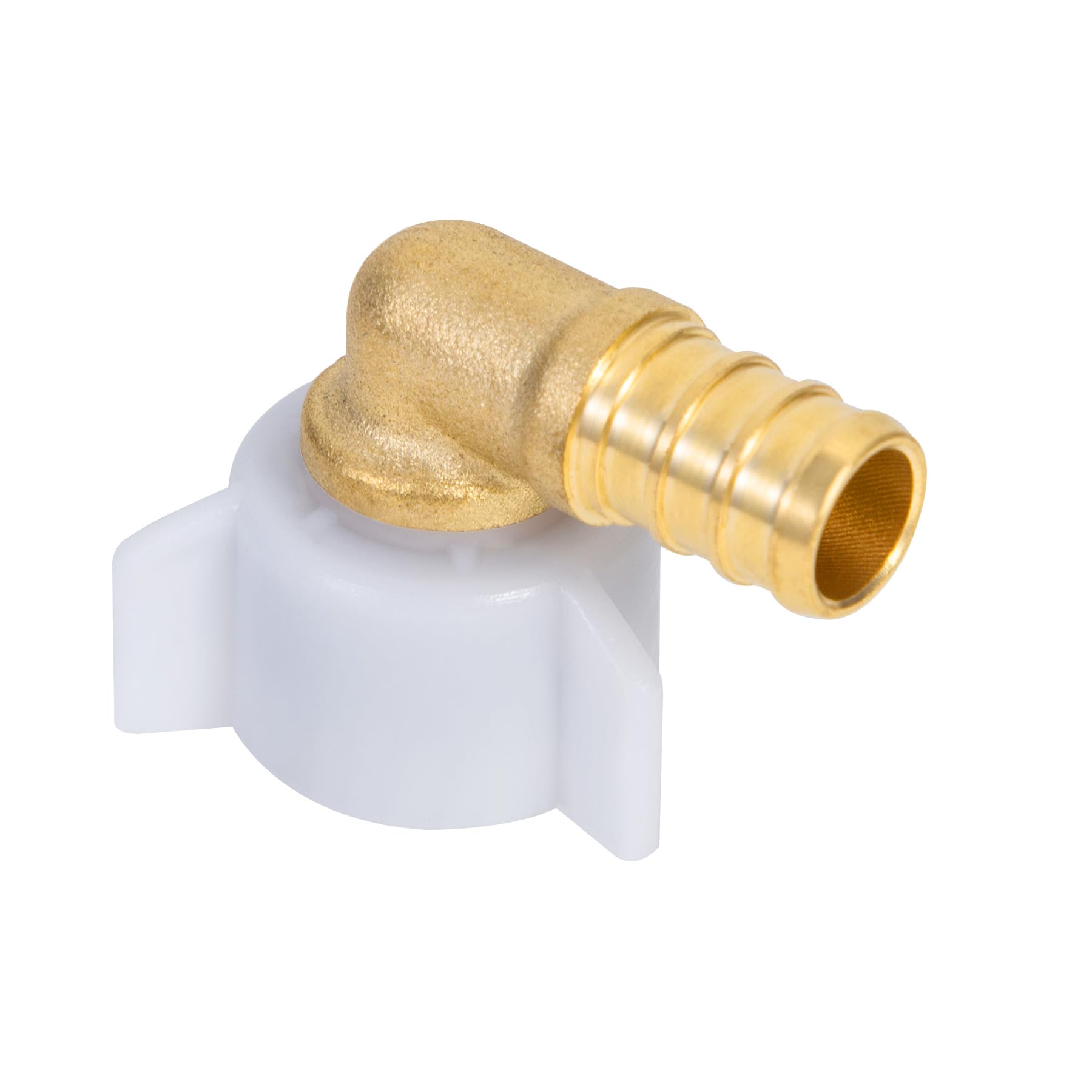 PEX - Codo giratorio roscado hembra NPT de 1,27 x 1,27 cm, accesorios de crimpado de latón, accesorios Pex 1,27 cm, adaptador hembra giratorio de 90 grados para conector de grifo RV Pex (6