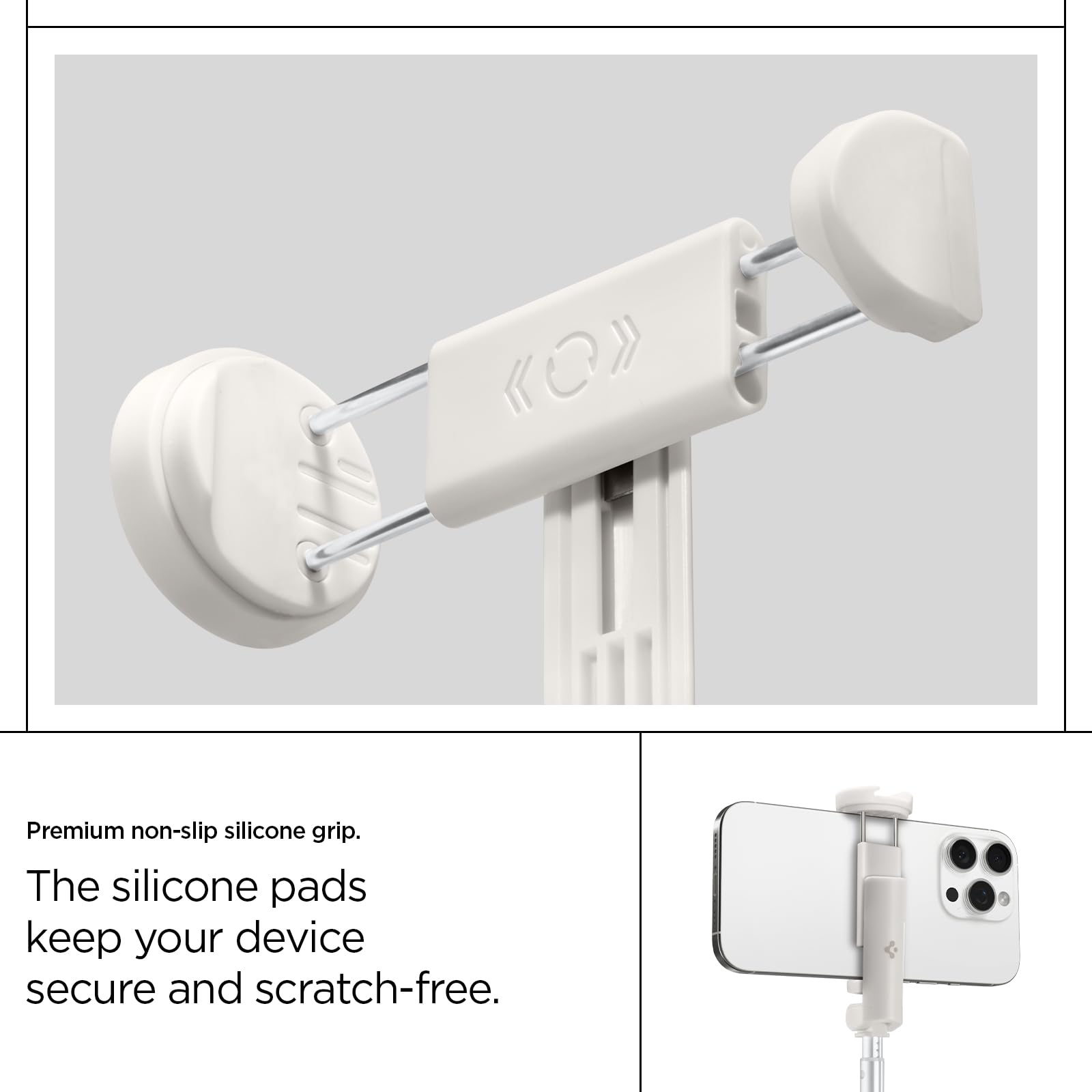 Spigen Handy Stativ mit Bluetooth Fernbedienung [Auto-Open], Selfie Stick mit Stativ [Klapphalterung], Ausziehbares Smartphone Stativ aus Aluminium für iPhone, Galaxy, Pixel