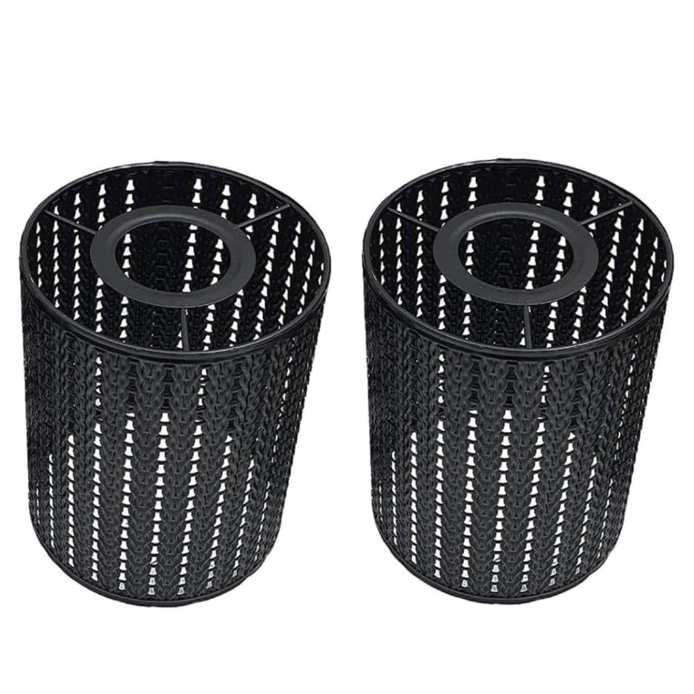 Ledsone Black 2 Black Metal Drum Design Pendant Shade Metal Lampshade For Pendant Lamps For Ceiling Lights Table Lamps And Floor Lamps,Pendant Light Shade For Bedroom,Living Room,Hallway And Kitchen