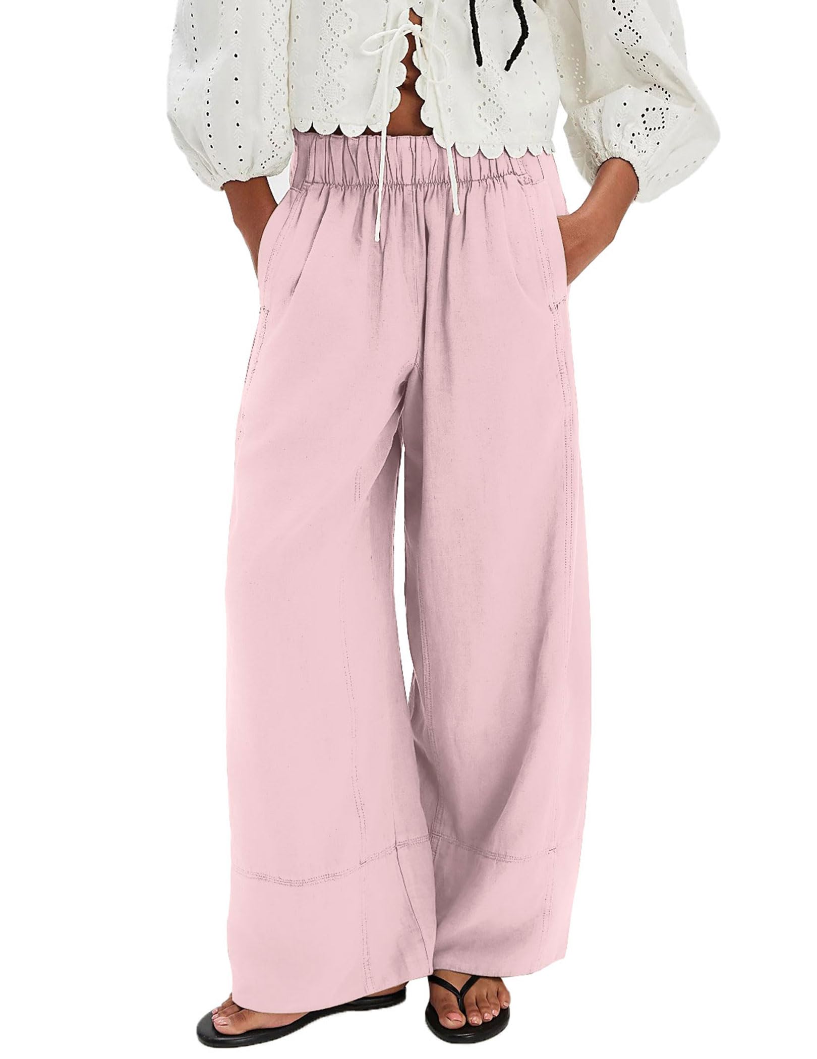 Womens Hudson Canyon Pants Side Striped Sweatpants Drawstring Waist High Rise Pant Trousers with Pockets