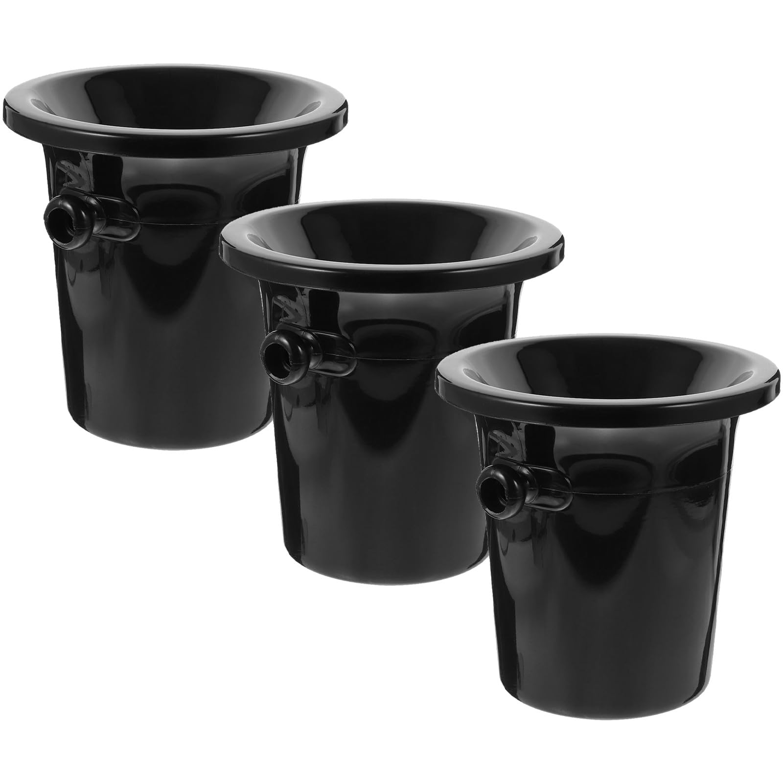 SHINEOFI Sputacchiera per Degustazione di Bevande Alcoliche in Plastica, Secchiello Ghiaccio Doppio Orecchio, 3 Pezzi, per Serate e Bar