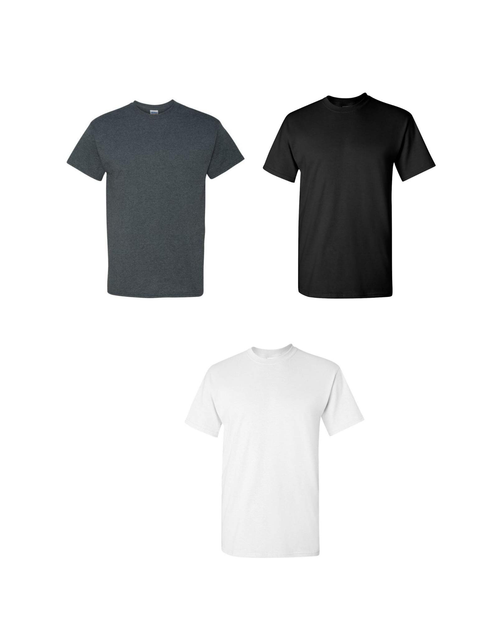 Gildan Men's Heavy Cotton Adult T-Shirt, 3-Pack
