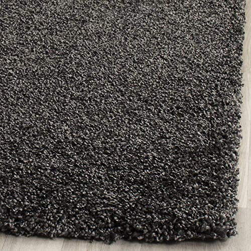 Image of Premium Antiskid Shaggy Carpet /Rug Plain Fur Rectangular Rugs,Soft Microfiber for Bedroom,Living Room,Kids Room,Hall etc (Grey, 5x8 feet)