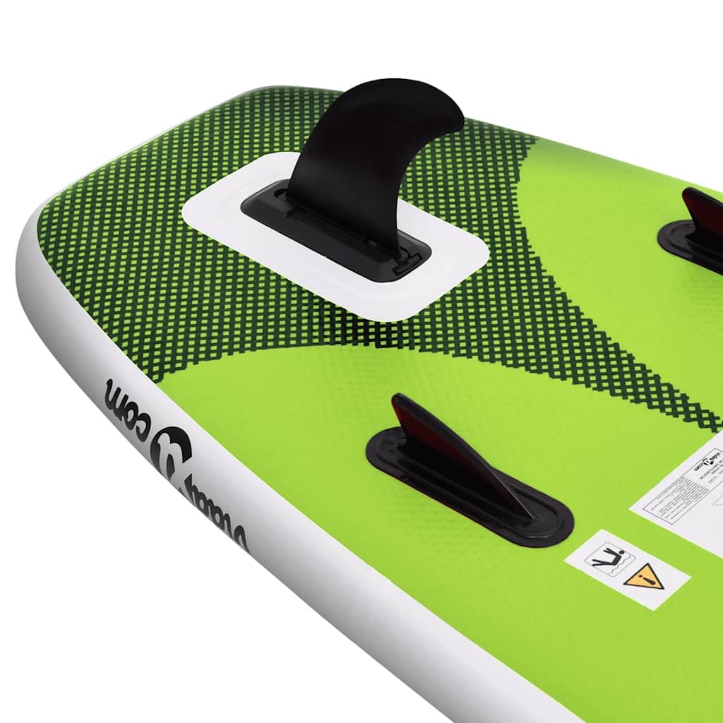 Generico Set Tavola SUP Gonfiabile Verde 330x76x10 cm