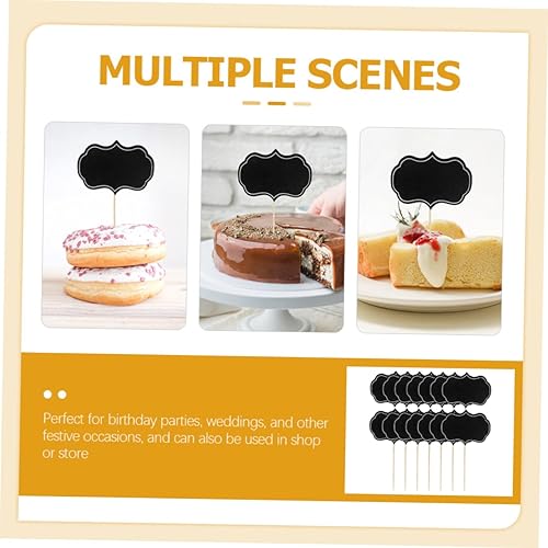 Miniatura 3 de STOBOK 80 piezas de pizarra de cartón, mini etiquetas de pizarra pequeña, letrero de pizarra, selecciones de cóctel, accesorio de tablero de