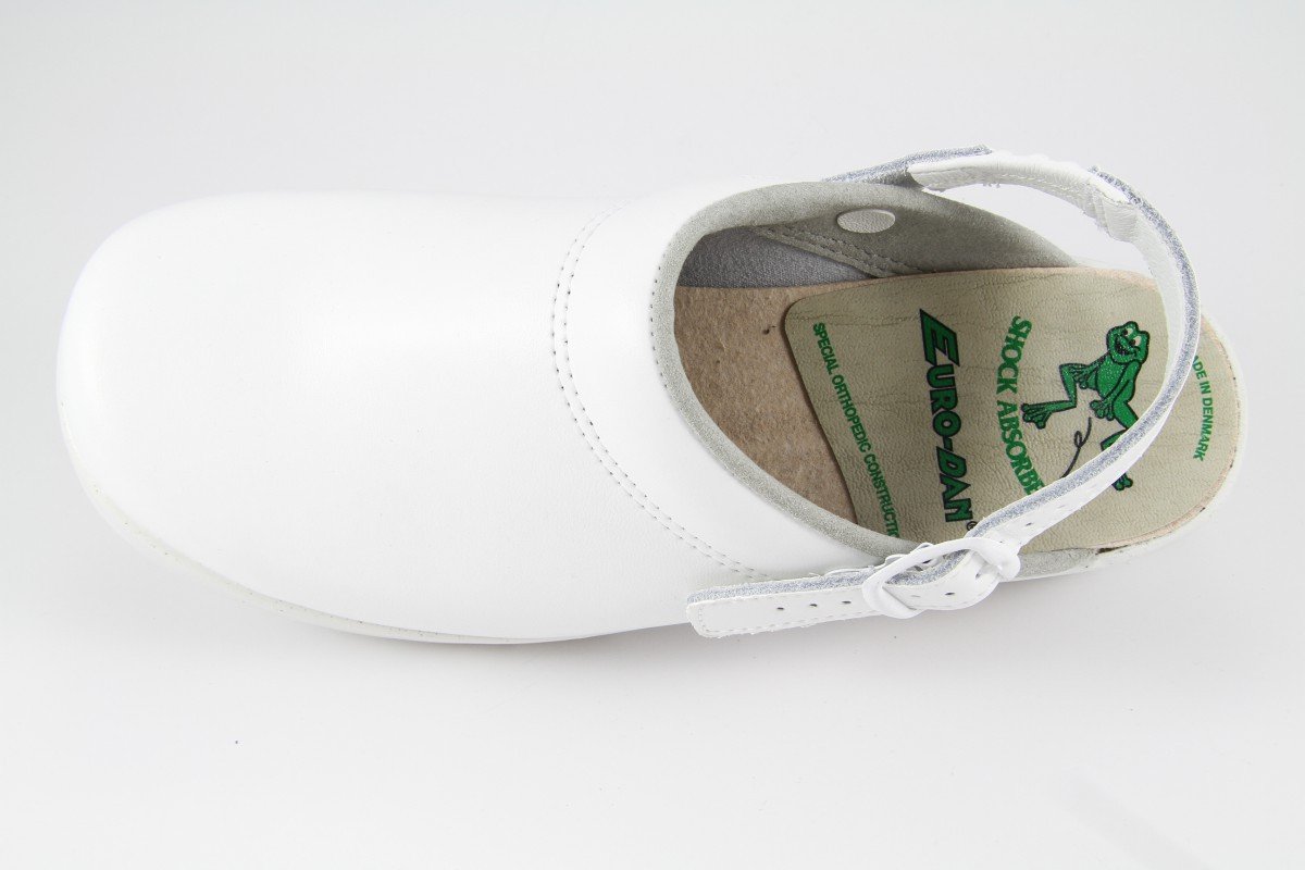 Euro-Dan, Zoccoli Uomo Bianco Bianco, Bianco (Bianco), 45 EU
